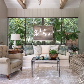 Kurt Meer's work blends beautifully with the organic tones of this lovely sitting room. Photo: Ross Group Creative Kurt Meer's work blends beautifully with the organic tones of this lovely sitting room. Photo: Ross Group Creative