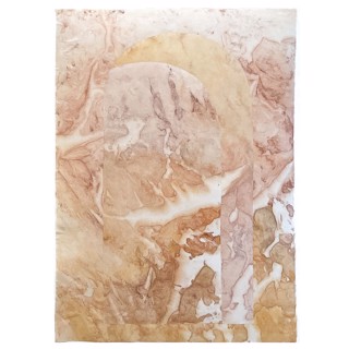 "nothing more, nothing less 6 of 6," pigment & gum on collaged mulberry paper, 25 by 19 inches, 27 by 21 inches framed "nothing more, nothing less 6 of 6," pigment & gum on collaged mulberry paper, 25 by 19 inches, 27 by 21 inches framed