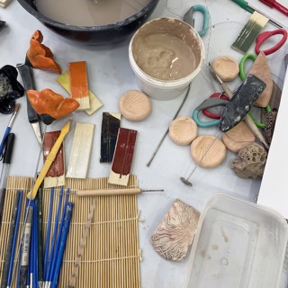 As part of London Craft Week 2024, we hosted a series of free workshops by ceramicist Hanna Salomonsson and weaver Ali Holloway to allow the public a behind the scenes glimpse into how handcrafted objects are made. Hanna guided a group of beginner ceramicists through the use of a variety of techniques and tools to make their own vessels inspired by flower petals. Pieces were then glazed and fired at her studio, with each participant able to take away their very own piece of ceramic art. Ali led participants through her intricate sustainable weaving process, using as a starting point a range of naturally dyed yarns whose colours come from the natural hues of vegetable skins and plant dyes. From trying their hand at her tabletop loom to weaving their own swatch to take home, the group discovered the magic of weaving from natural materials. As part of London Craft Week 2024, we hosted a series of free workshops by ceramicist Hanna Salomonsson and weaver Ali Holloway to allow the public a behind the scenes glimpse into how handcrafted objects are made. Hanna guided a group of beginner ceramicists through the use of a variety of techniques and tools to make their own vessels inspired by flower petals. Pieces were then glazed and fired at her studio, with each participant able to take away their very own piece of ceramic art. Ali led participants through her intricate sustainable weaving process, using as a starting point a range of naturally dyed yarns whose colours come from the natural hues of vegetable skins and plant dyes. From trying their hand at her tabletop loom to weaving their own swatch to take home, the group discovered the magic of weaving from natural materials.