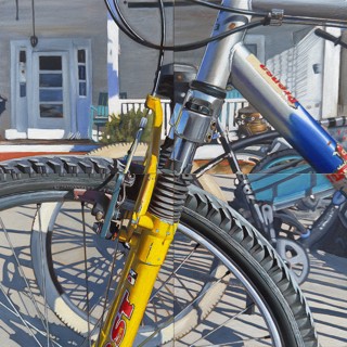 Jeff Cohen | Summer Bikes | 10 x 10 | Oil on 3D Printed Panel Jeff Cohen | Summer Bikes | 10 x 10 | Oil on 3D Printed Panel