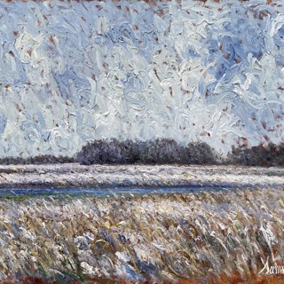 Champ et neige 24x30 Champ et neige 24x30