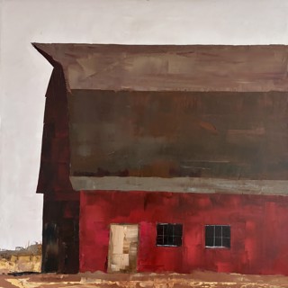 Sandra Pratt | Crimson Sentinel | 30 x 30 | Oil on Canvas Sandra Pratt | Crimson Sentinel | 30 x 30 | Oil on Canvas