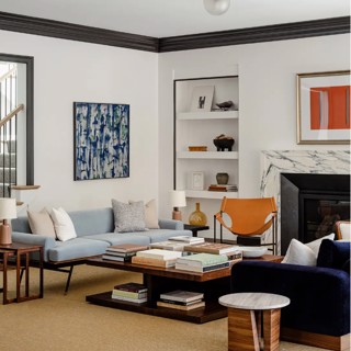 Interior by Zoe Feldman Design - Painting by Bruce Murphy