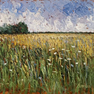Champ de moutarde et fleurs sauvages 24x24 Champ de moutarde et fleurs sauvages 24x24