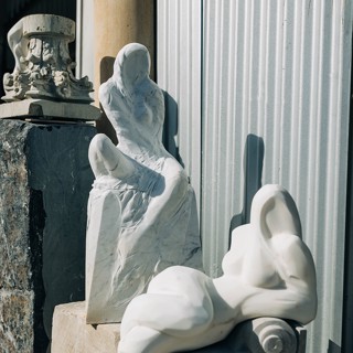 Carrara Marble Sculpture by Steven Lustig Carrara Marble Sculpture by Steven Lustig