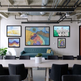 Art Enables artwork in corporate office. Art Enables artwork in corporate office.