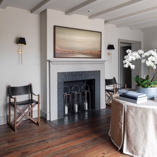 This work by Kurt Meer looks stunning and serene over this mantlepiece. Photo: Ross Group Creative This work by Kurt Meer looks stunning and serene over this mantlepiece. Photo: Ross Group Creative