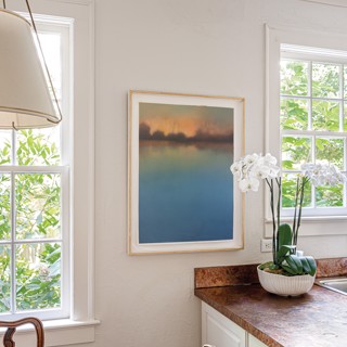 Pam Hassler's work adds a wash of calm color in this kitchen space. Photo: Ross Group Creative Pam Hassler's work adds a wash of calm color in this kitchen space. Photo: Ross Group Creative