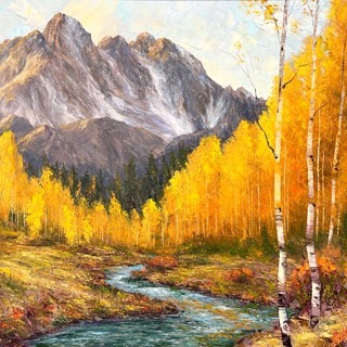 Dean Bradshaw | Wall of Gold II | Oil on Canvas | 36 x 48 Dean Bradshaw | Wall of Gold II | Oil on Canvas | 36 x 48