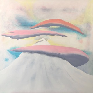 "Spirit of Arenal" - acrylic; 37.5"x37.5" framed; Available: $1200 + shipping/packaging-handling.