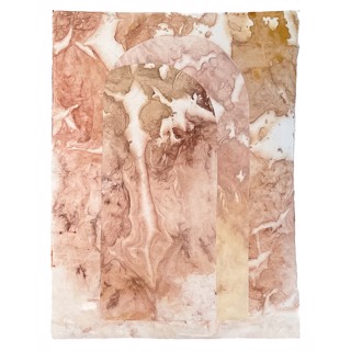 "nothing more, nothing less 4 of 6," pigment & gum on collaged mulberry paper, 25 by 19 inches, 27 by 21 inches framed "nothing more, nothing less 4 of 6," pigment & gum on collaged mulberry paper, 25 by 19 inches, 27 by 21 inches framed