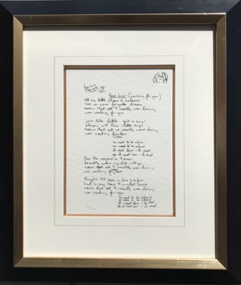 John Lennon - Woman Framed Limited Edition Hand Written Lyrics