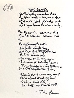 John Lennon Lyrics - 25 For Sale on 1stDibs  john lennon titel 25  besedilo, lyrics for sale, john lennon art for sale