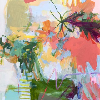 Green Striped Vase by Marissa Vogl Green Striped Vase by Marissa Vogl