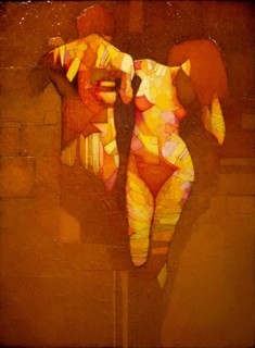 Abstract figure painting titled Emerging Forms by David Goetze Abstract figure painting titled Emerging Forms by David Goetze