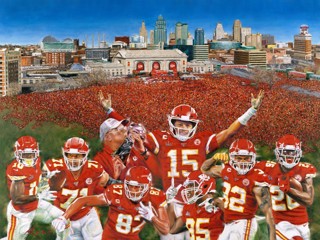 William Rose Super Bowl 2023 Painting Unveiling Party, Leopold Gallery +  Art Consulting at Leopold Gallery + Art Consulting, Kansas City MO, Art