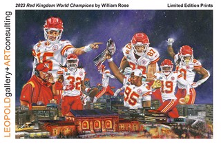 William Rose Super Bowl 2023 Painting Unveiling Party, Leopold Gallery +  Art Consulting at Leopold Gallery + Art Consulting, Kansas City MO, Art