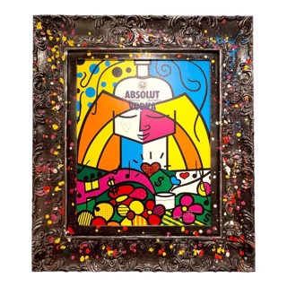 BRITTO’s Absolut Vodka: Diamond Dust and an Artist-Painted Frame