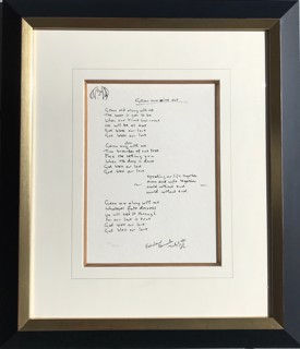 John Lennon - Woman Framed Limited Edition Hand Written Lyrics