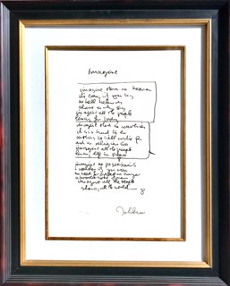 John Lennon - Woman Framed Limited Edition Hand Written Lyrics