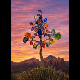 Display-Zephyr Large Painted with Stainless Steel Pole by Andrew