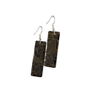CT 7.2 Black Gold Rectangle Earrings 2 by Cathy Talbot CT 7.2 Black Gold Rectangle Earrings 2 by Cathy Talbot