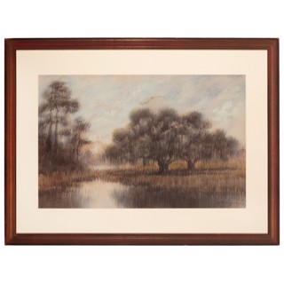 Bayou with Oaks and Cypress by Alexander Drysdale