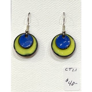 CT 1.1 Green Blue Earrings by Cathy Talbot CT 1.1 Green Blue Earrings by Cathy Talbot