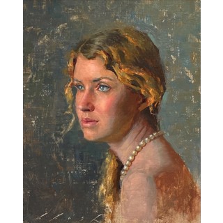 Blue Eyed Girl with Pearls by Suchitra Bhosle Blue Eyed Girl with Pearls by Suchitra Bhosle
