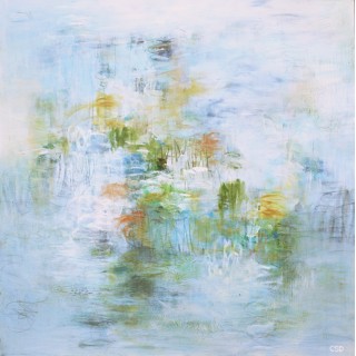 Abstract painting original, blue, home decor offers - 