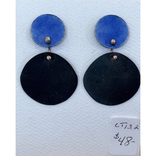 CT 13.2 Blue Black Earrings by Cathy Talbot CT 13.2 Blue Black Earrings by Cathy Talbot