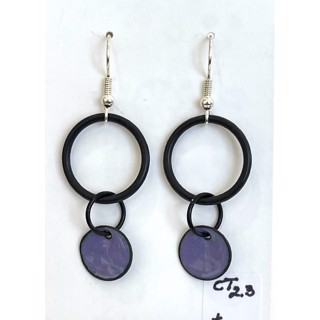 CT 2.3 Abstract Black Blue Dangle Earrings by Cathy Talbot CT 2.3 Abstract Black Blue Dangle Earrings by Cathy Talbot