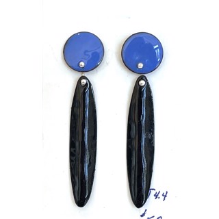 CT 4.4 Purple and Black Earrings Long by Cathy Talbot CT 4.4 Purple and Black Earrings Long by Cathy Talbot