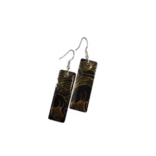 CT 7.2 Black Gold Rectangle Earrings by Cathy Talbot CT 7.2 Black Gold Rectangle Earrings by Cathy Talbot