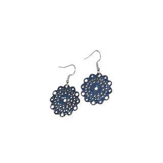 CT 17.1 Blue Doily Earrings by Cathy Talbot CT 17.1 Blue Doily Earrings by Cathy Talbot