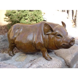 Big Fat Pig (lifesize) by Robert A. Larum (sculptor) | Meyer Gallery