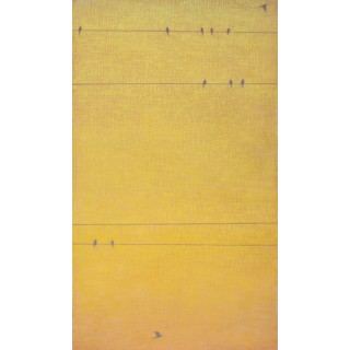 Lines and Birds on Golden Sky by David Grossmann Lines and Birds on Golden Sky by David Grossmann