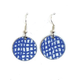 CT 7.0 Abstract White Blue Earrings by Cathy Talbot CT 7.0 Abstract White Blue Earrings by Cathy Talbot