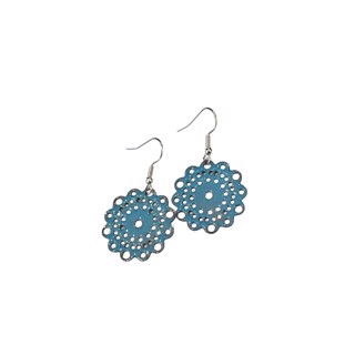 CT 17.1 Turquoise Doily Earrings by Cathy Talbot CT 17.1 Turquoise Doily Earrings by Cathy Talbot