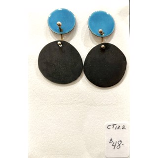CT 13.2 Blue Black Earrings by Cathy Talbot CT 13.2 Blue Black Earrings by Cathy Talbot