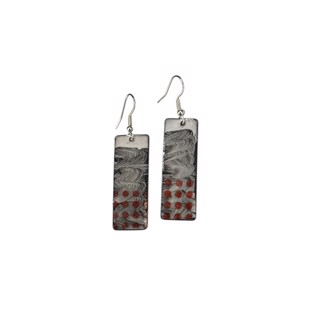 CT 7.2 Black Red Rectangle Earrings by Cathy Talbot CT 7.2 Black Red Rectangle Earrings by Cathy Talbot
