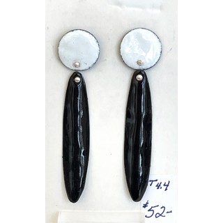 CT 4.4 White and Black Earrings Long by Cathy Talbot CT 4.4 White and Black Earrings Long by Cathy Talbot
