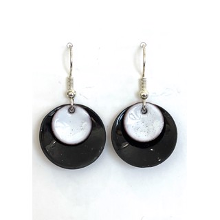 CT 1.1 Double Dots Black and White Earrings by Cathy Talbot CT 1.1 Double Dots Black and White Earrings by Cathy Talbot