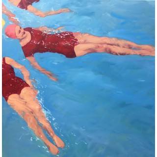 Skinny Dip - Oil Painting by Tracey Sylvester Harris