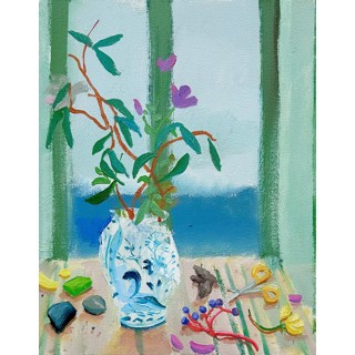 絵画 Sell only to Melanie Louks Melanie Parke | Paula, Louisa, and Two Flowers (2025