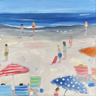 Red Orange and Blue Umbrellas by Bethany Harper Williams Red Orange and Blue Umbrellas by Bethany Harper Williams