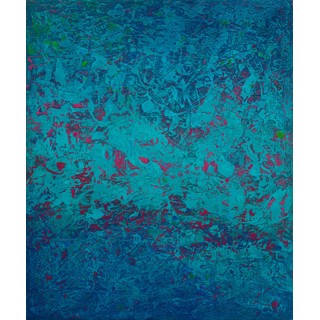 Painting in Blue and Pink No. 2 by Gregory Block Painting in Blue and Pink No. 2 by Gregory Block