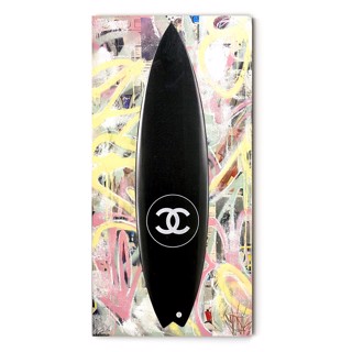 pink chanel surfboard