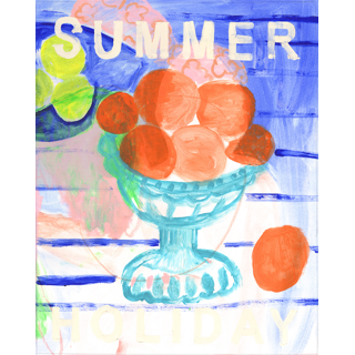SUMMER HOLIDAY STILL LIFE NO. 2 (BIG BOWL OF ORANGES) by Anne