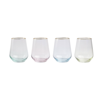 Vietri Rainbow Assorted Martini Glasses - Set of 4